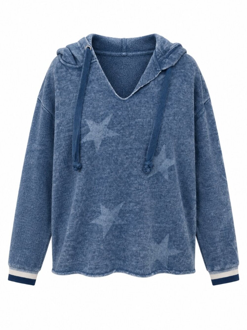 Vintage Havana Blue Heather Fleece Hoodie - S